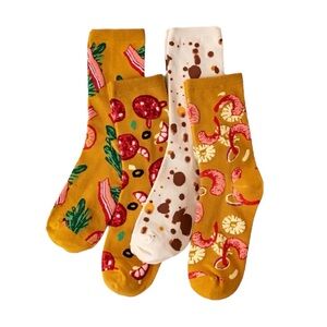 Pizza Socks 4 Pairs NWOT